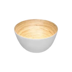 Taca branca em bambu 17cm