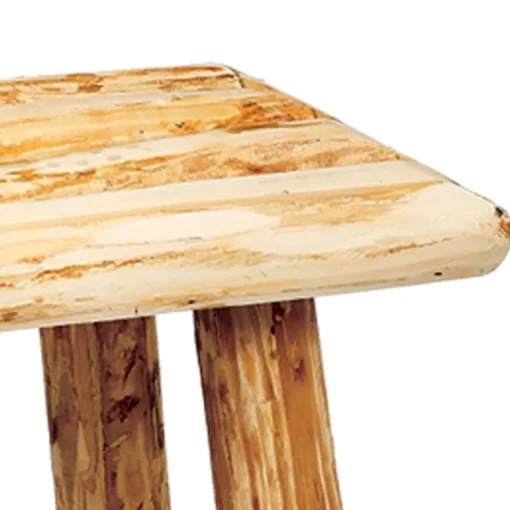 Tamborete castanho em madeira WOODY