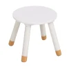 Tamborete DOUCEUR branco 26,5x24x24cm