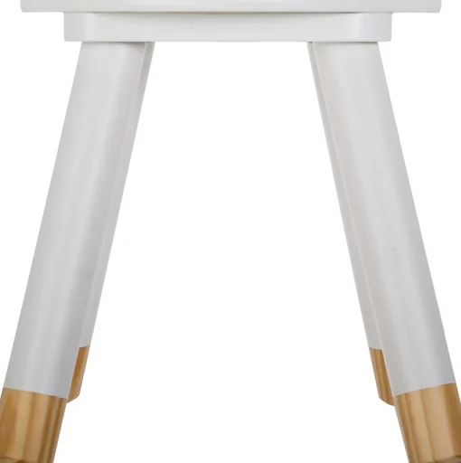 Tamborete DOUCEUR branco 26,5x24x24cm