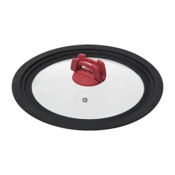 Tampa de vidro e silicone para caçarola