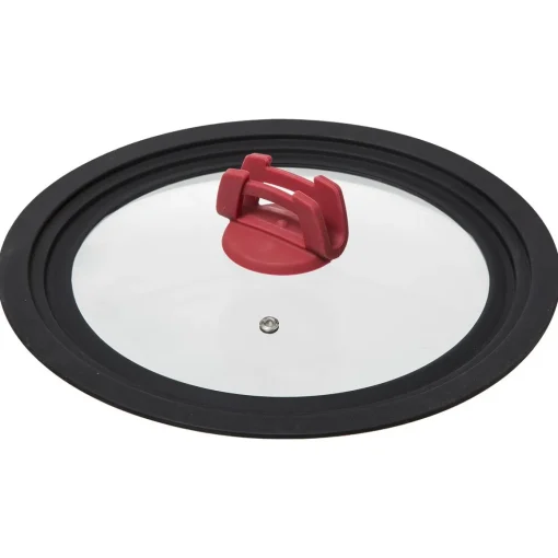 Tampa de vidro e silicone para caçarola