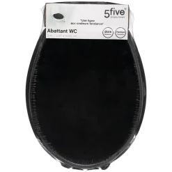 Tampa wc em madeira LUX preta