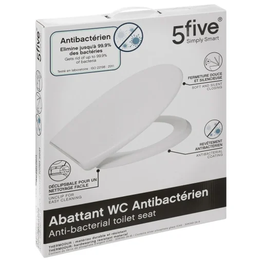 Tampa wc soft close branca antibacteriana