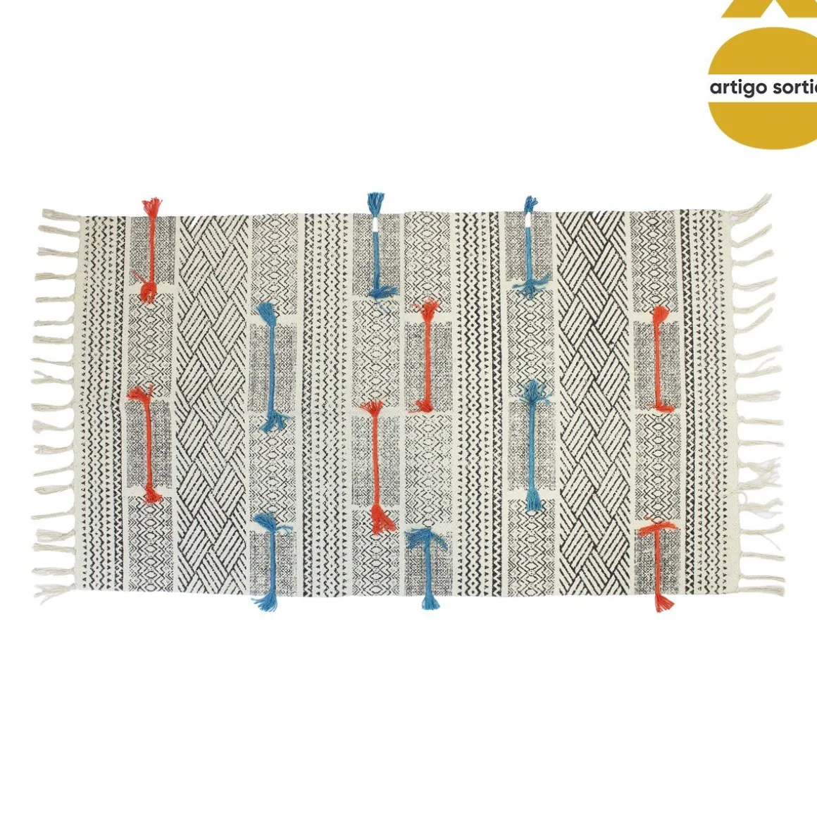 Tapete ARUBA multicolor com franjas 160x230cm