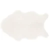 Tapete branco de pelo sintético 60x90cm