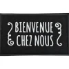 Tapete de entrada BIENVENUE preto