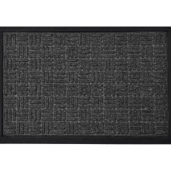 Tapete de entrada cinza escuro 40x60cm