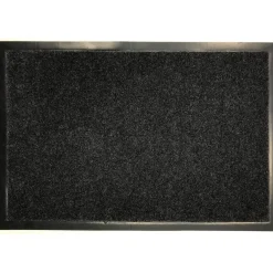 Tapete de entrada cinza escuro 60x80cm
