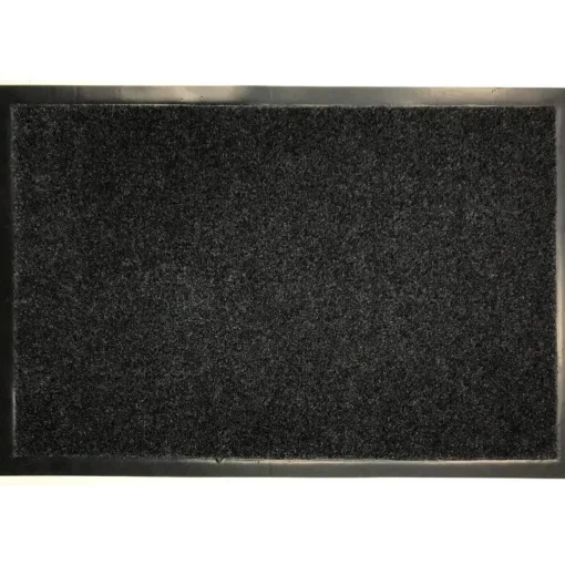 Tapete de entrada cinza escuro 60x80cm