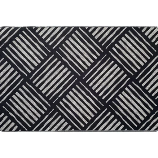 Tapete de entrada cinza ÁFRICA 50x80cm