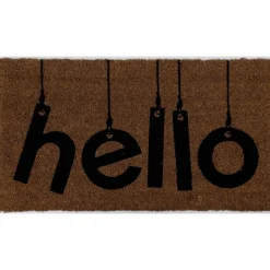 Tapete de entrada hello 33x60cm
