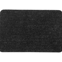 Tapete de entrada látex cinza e preto