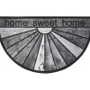 Tapete de entrada meia lua cinza HOME SWEET HOME 45x75cm