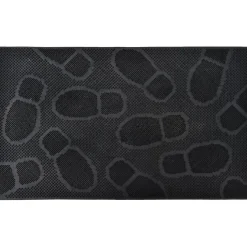 Tapete de entrada preto decoração pés