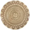 Tapete dourado em juta 115cm