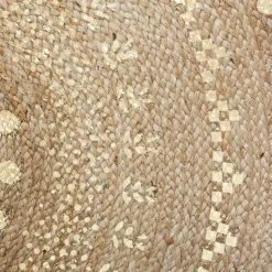 Tapete dourado em juta 115cm