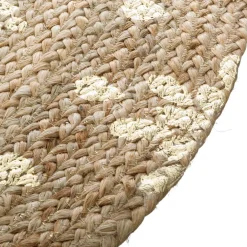 Tapete dourado em juta 115cm