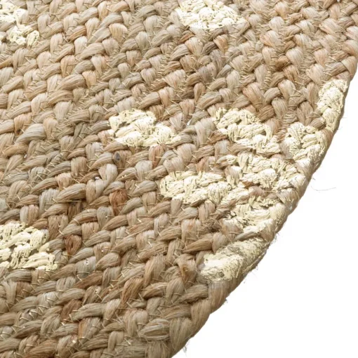 Tapete dourado em juta 115cm