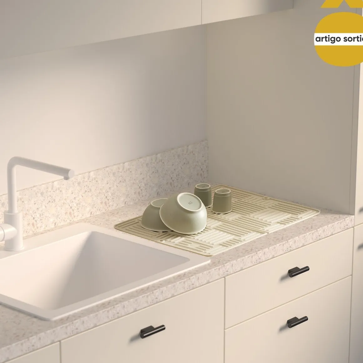 Tapete escorredor em silicone