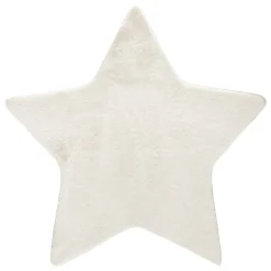 Tapete estrela pelo marfim 100cm