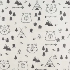 Tapete GIO bosque cinza 80x150cm