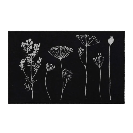 Tapete HERBIER preto 50x80cm