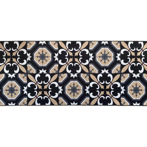 Tapete impermeável CARMEN preto 50x120cm