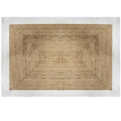 Tapete juta branco 120x170cm