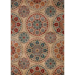 Tapete LENE vermelho e azul 133x190cm