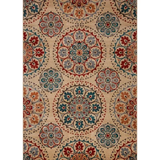 Tapete LENE vermelho e azul 200x285cm
