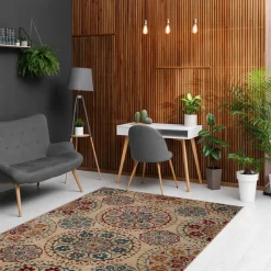 Tapete LENE vermelho e azul 160x235cm