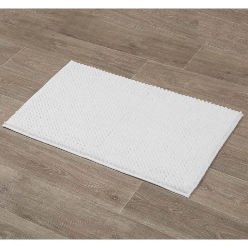 Tapete microfibra branco com bolas
