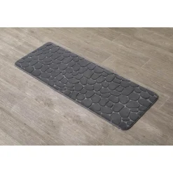 Tapete microfibra MEMOIRE cinza escuro 45x120cm