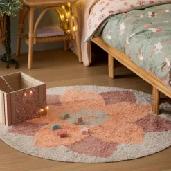 Tapete redondo com flor FORET ENCHANTEE 100cm