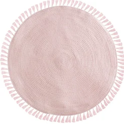 Tapete rosa lurex com franjas 90cm