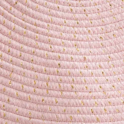 Tapete rosa lurex com franjas 90cm