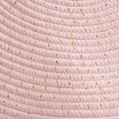 Tapete rosa lurex com franjas 90cm