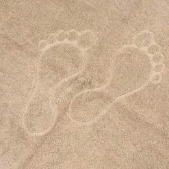 Tapete saída de banho TOOSTY pés bege