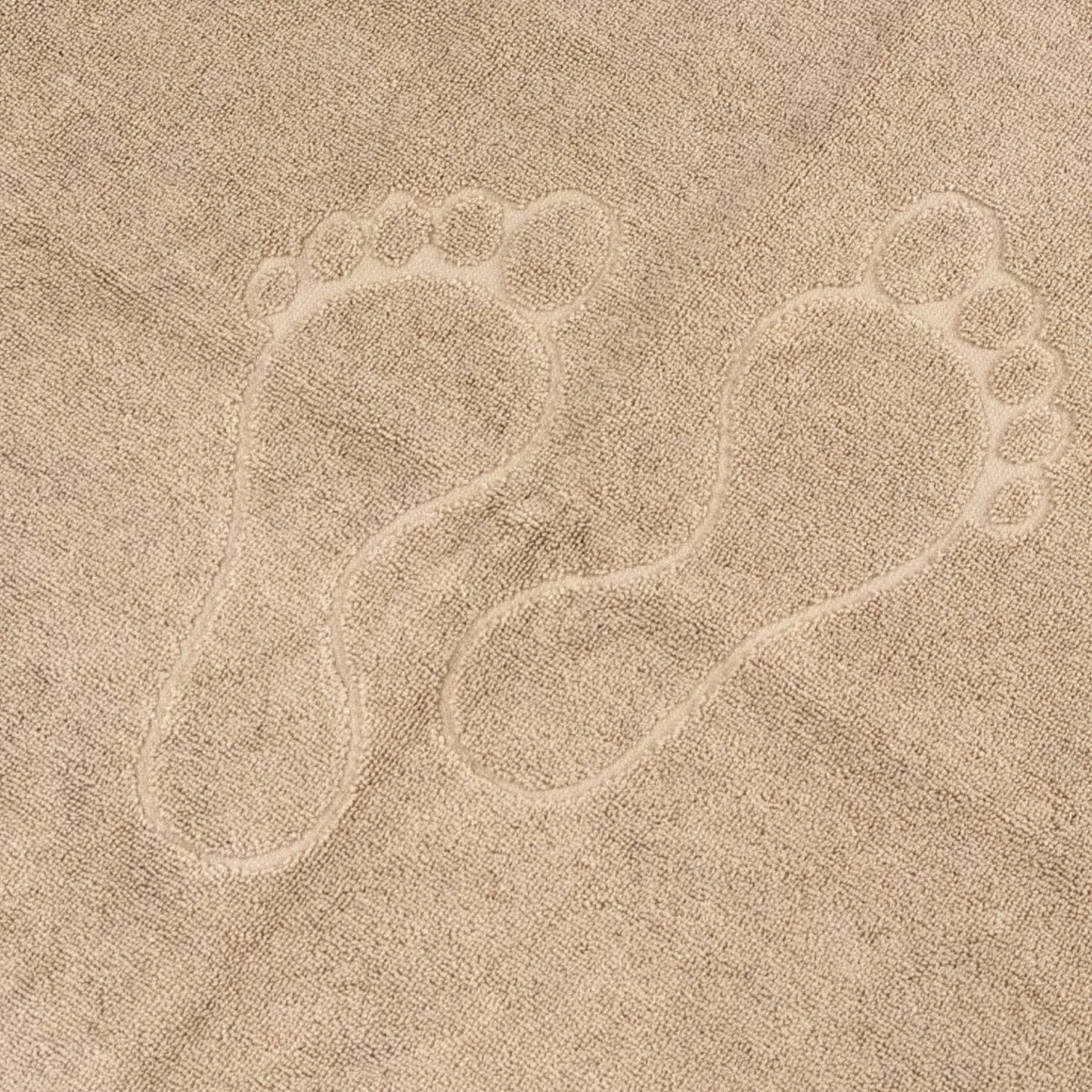 Tapete saída de banho TOOSTY pés bege