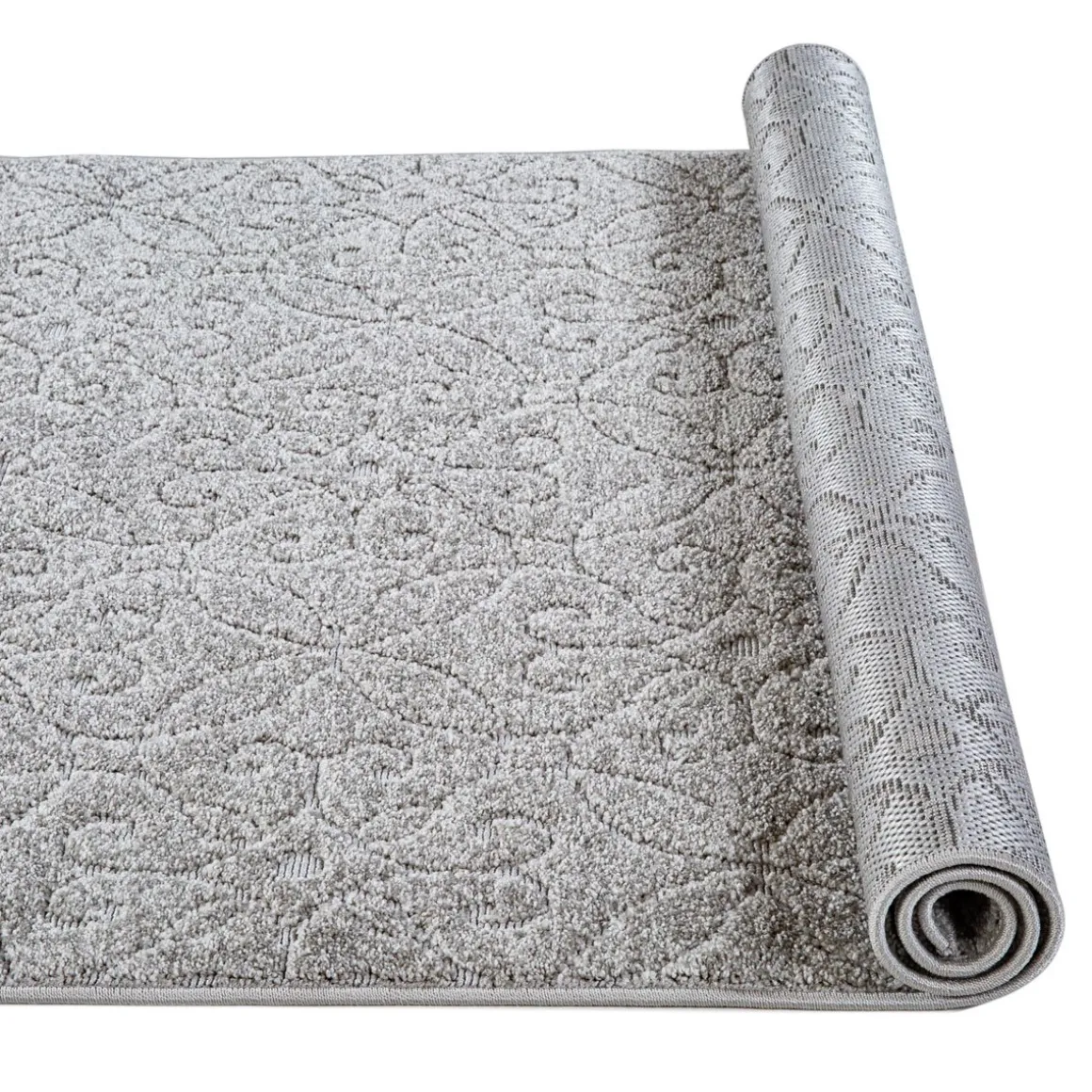 Tapete étnico SEILE cinza 160x235cm