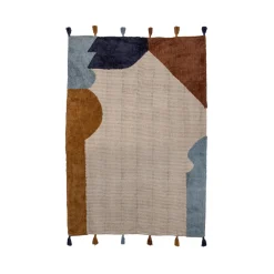 Tapete TUFT em algodão com tassels 120x170cm