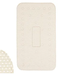 Tapete wc antiderrapante bege 40x69cm