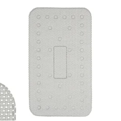 Tapete wc antiderrapante cinza 40x69cm