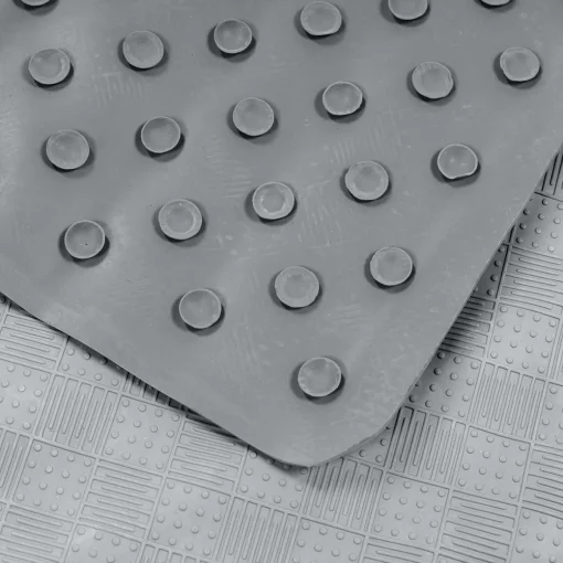 Tapete WC Antiderrapante Cinza Escuro 53x53cm