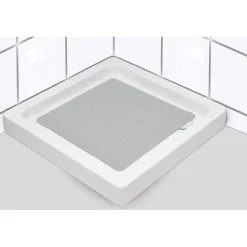 Tapete wc antiderrapante cinza pérola