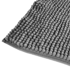 Tapete wc chenille cinza 80x50cm