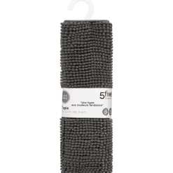 Tapete wc chenille cinza 80x50cm