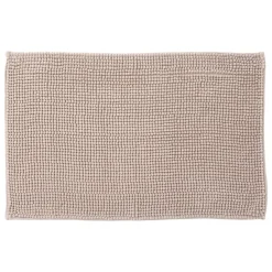 Tapete wc chenille cor linho 80x50cm