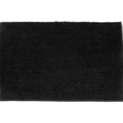 Tapete wc chenille preto 80x50cm